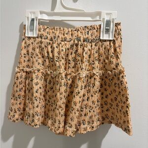 Zara Floral Beige Mini Skirt